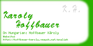 karoly hoffbauer business card
