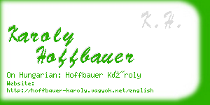 karoly hoffbauer business card